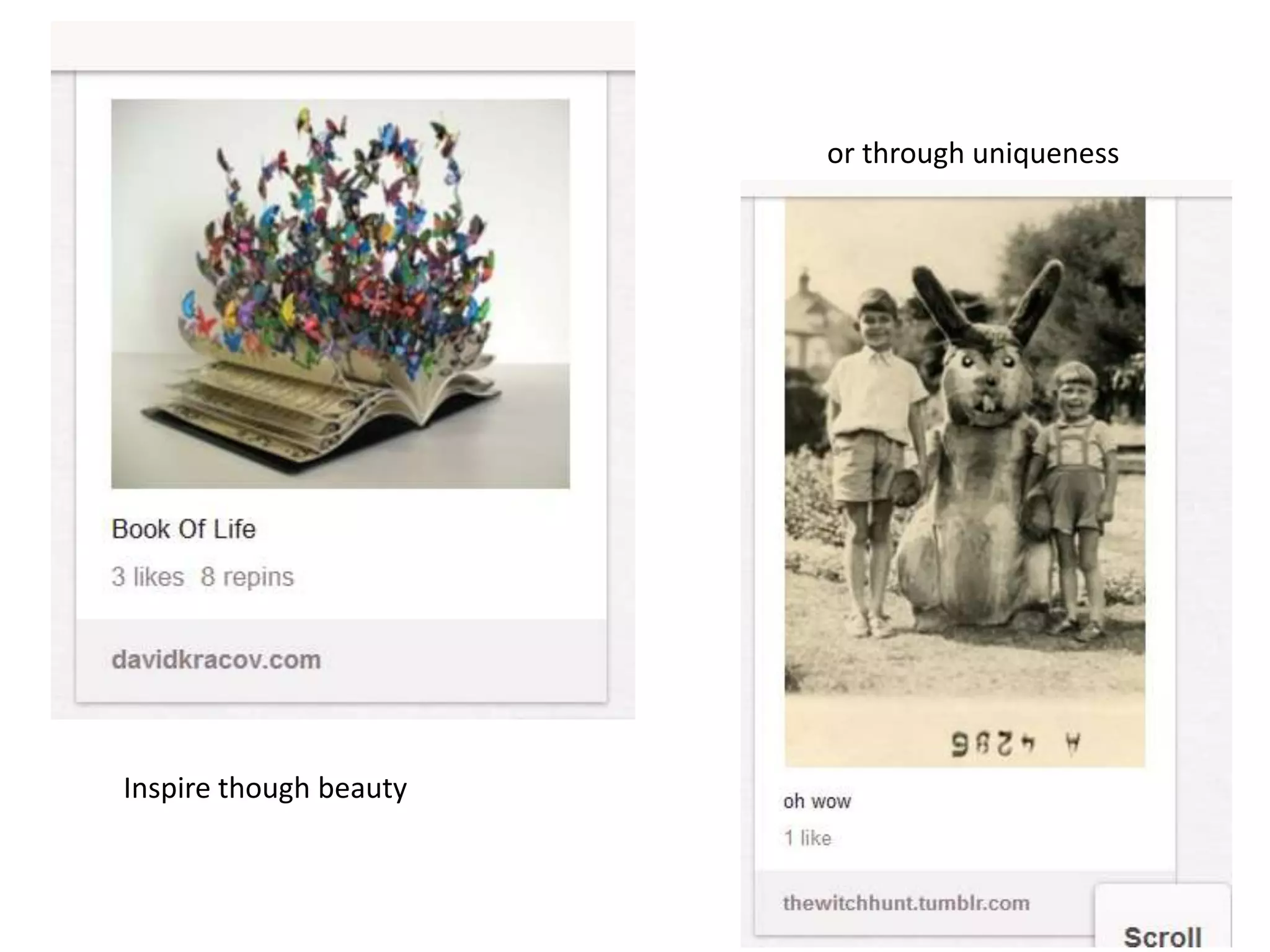 or through uniqueness




Inspire though beauty
 