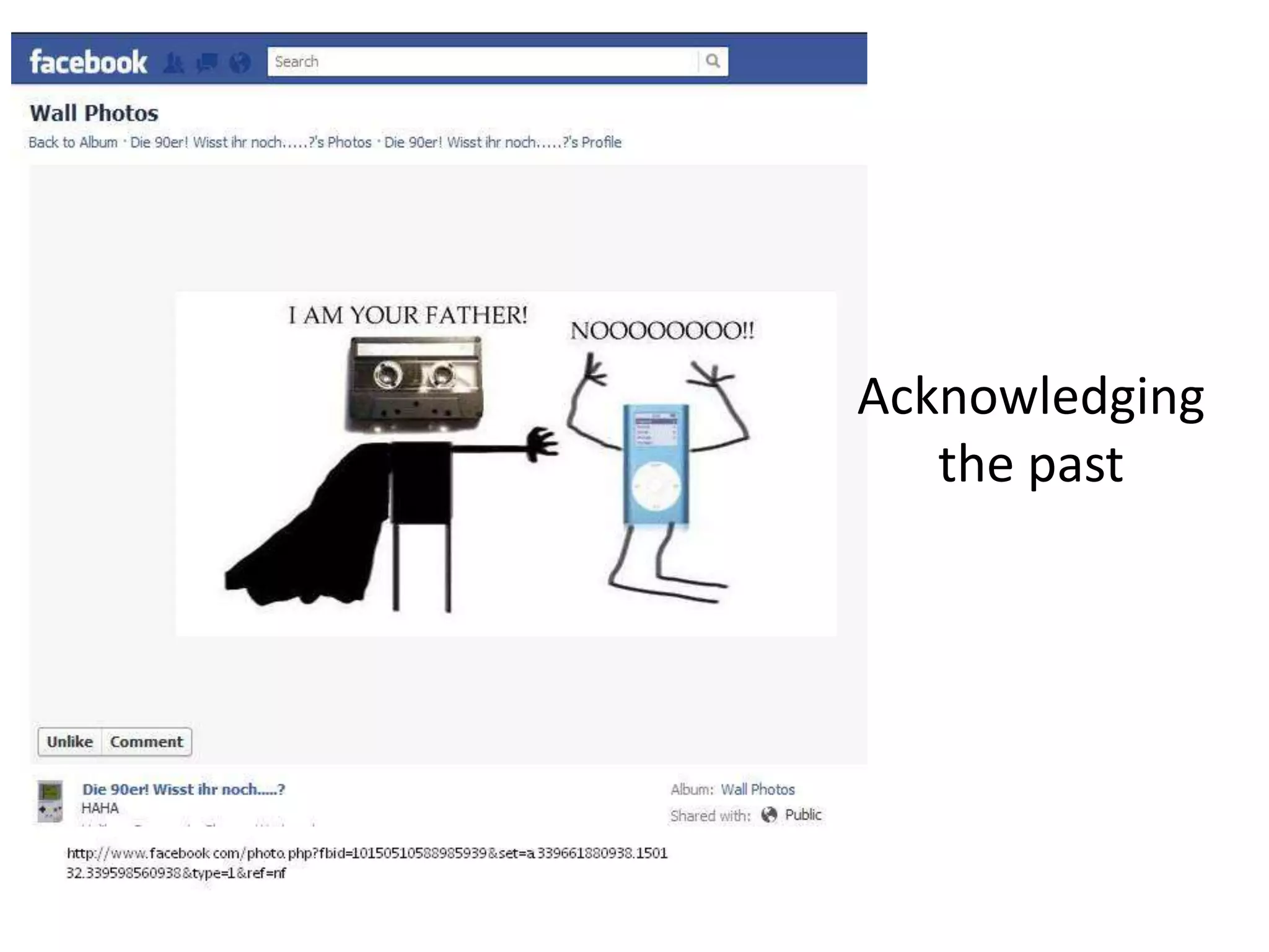 Acknowledging
   the past
 