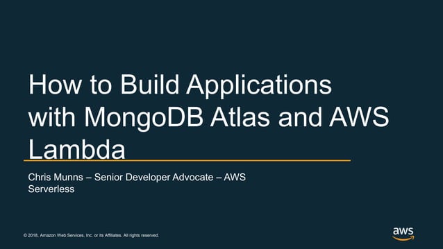MongoDB World 2018: Tutorial - How to Build Applications with MongoDB ...