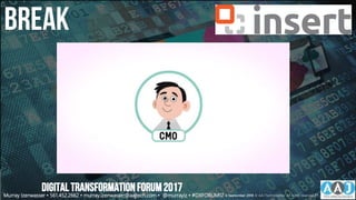 Break
DIGITALTRANSFORMATIONFORUM2017
Murray Izenwasser • 561.452.2662 • murray.izenwasser@aajtech.com • @murrayiz • #DXFORUM17 6 September 2018 © AAJ Technologies All rights reserved.51
 