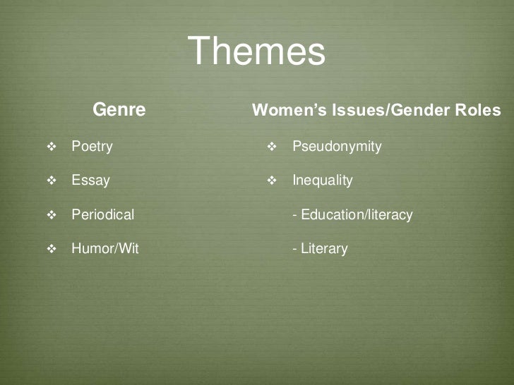 Equality of the sexes essay