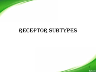 RECEPTOR SUBTYPES
5
 