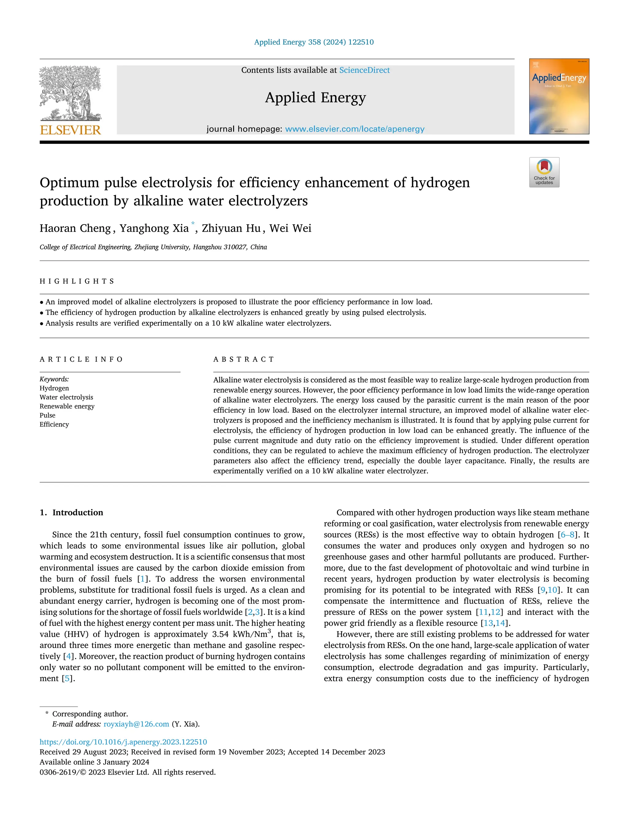 Optimization of Hydrogen Production through Pulsed Electrolysis in ... - Alk Defining Interruption Passport Anc.