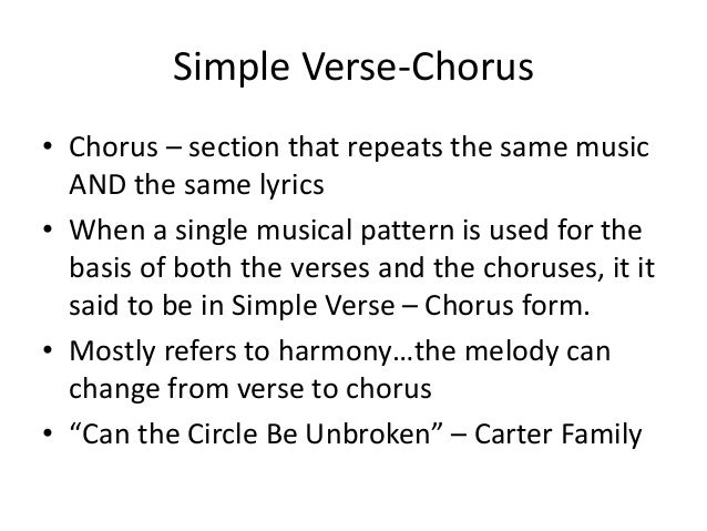 mus 1240 week 1 fall14 notes verse chorus form