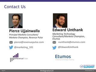 Marketo Summit 2014 - Taking Dynamic Content and PURLs to the Next Level