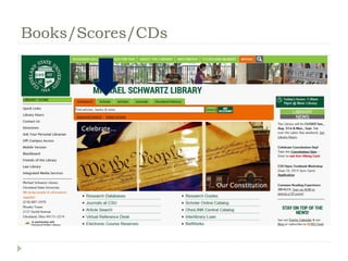 Books/Scores/CDs 
 