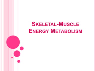 Skeletal-Muscle Energy Metabolism 