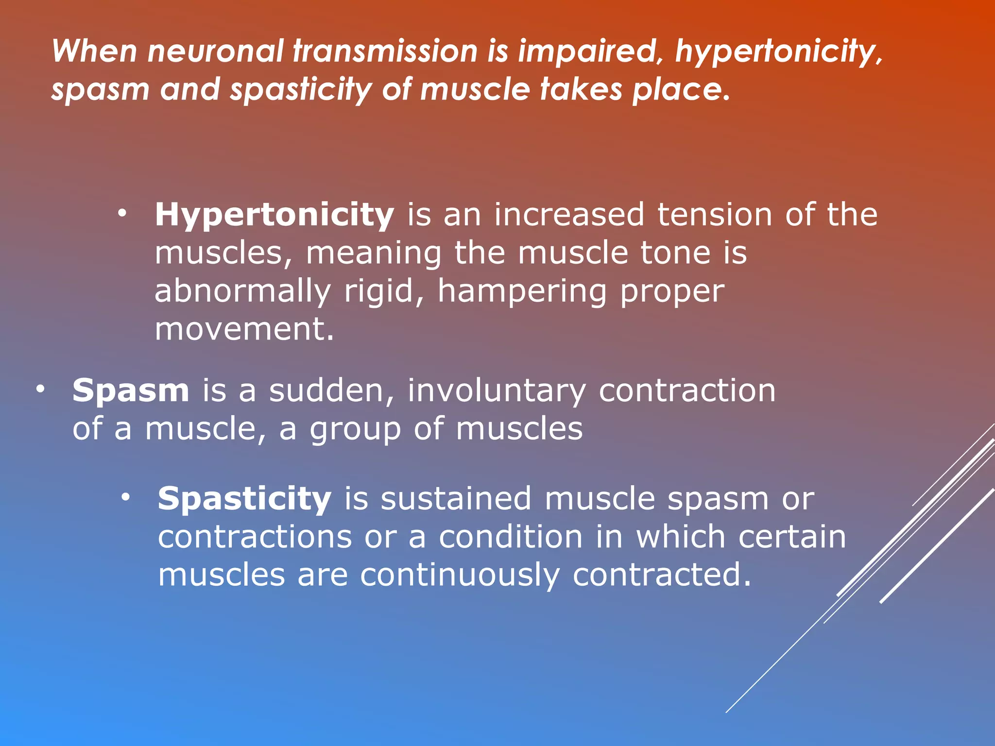 Muscle Hypertonicity Example Muscle Relaxants and Centrally Acting Muscle Relaxant | Muhammad Nizam ...