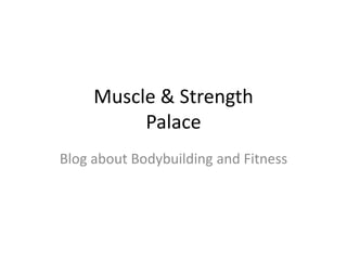 Muscle & Strength
Palace
Blog about Bodybuilding and Fitness
 