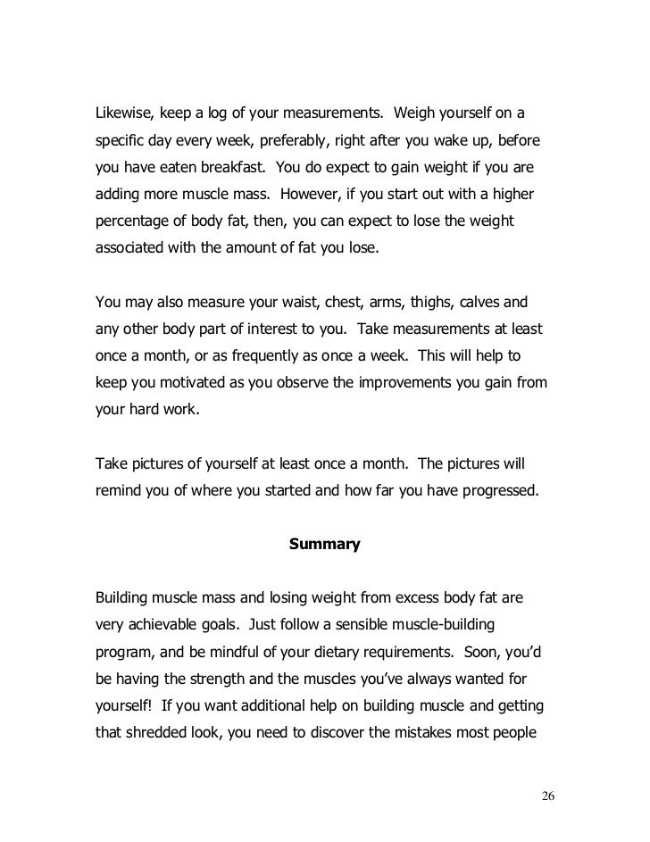 Guide To Lose Weight And Build Muscle