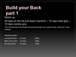 Muscle building sample workout | PPTX