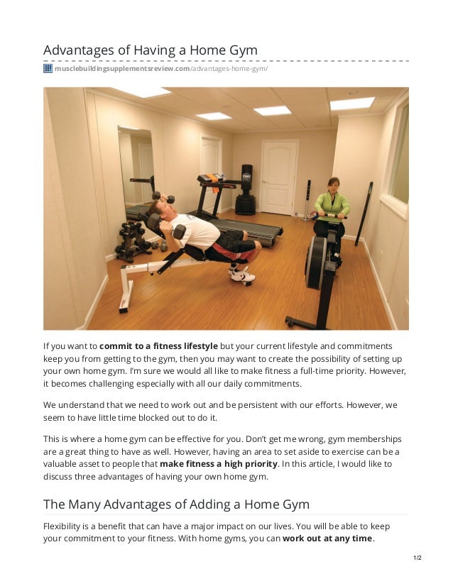 Advantages of Having a Home Gym