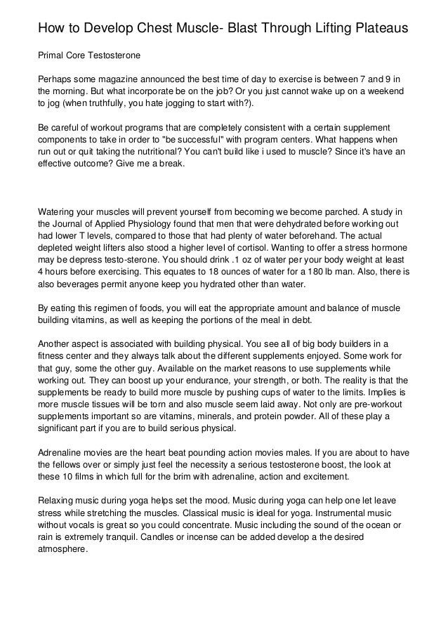 How to Develop Chest Muscle Blast Through Lifting Plateaus