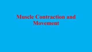 Muscle Contraction and
Movement
 