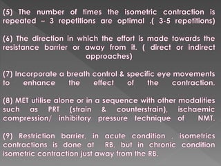Muscle energy technique