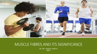 MUSCLE FIBRES AND ITS SIGNIFICANCE
BY: DR. AKASH JAINTH
MPT
 