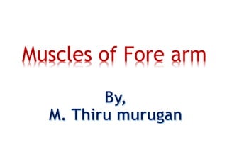 Muscles of Fore arm
 