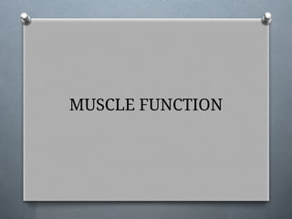 muscle function (biomechanics and kinesiology pptx | PPTX