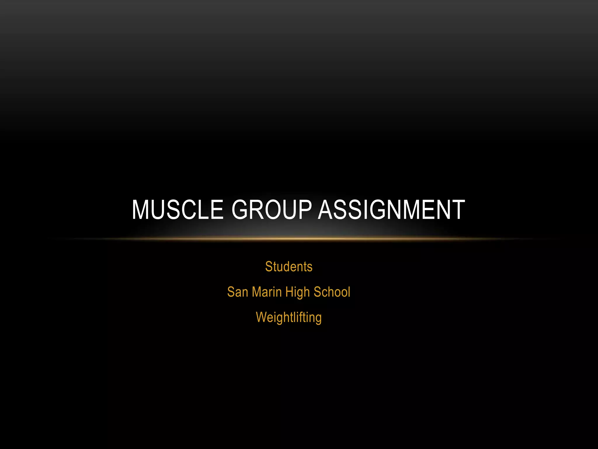 Muscle Groups and Exercises - STUDENT | PPT