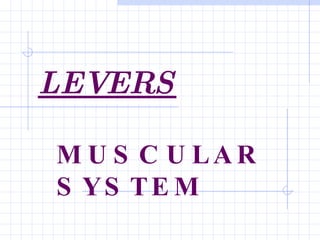 LEVERS MUSCULAR SYSTEM 
