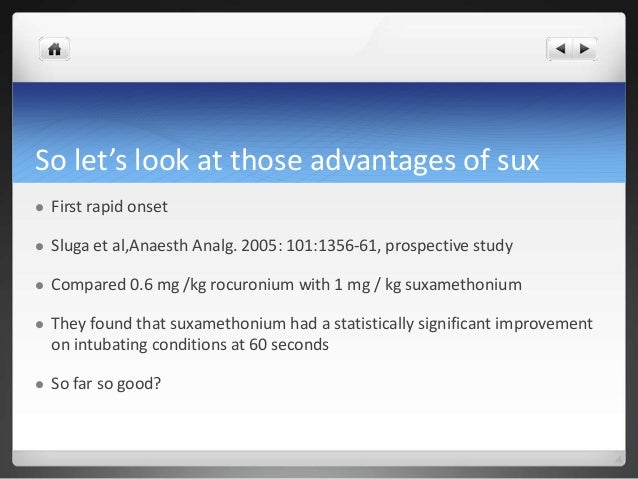 Skeletal muscle relaxants comparison studies