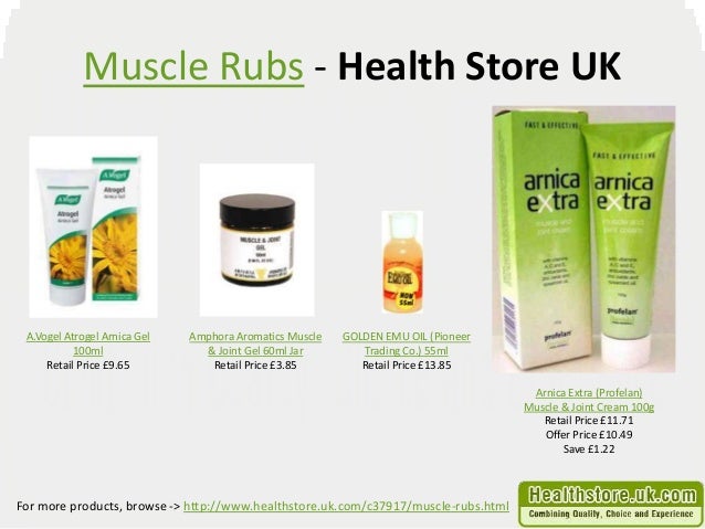 Muscle rubs from country living health store