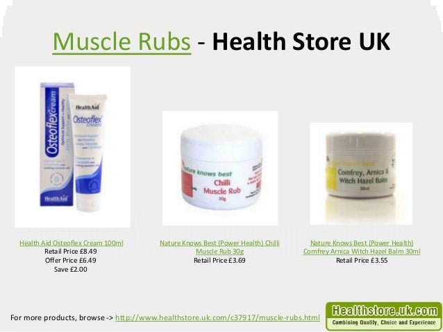 Muscle rubs from country living health store