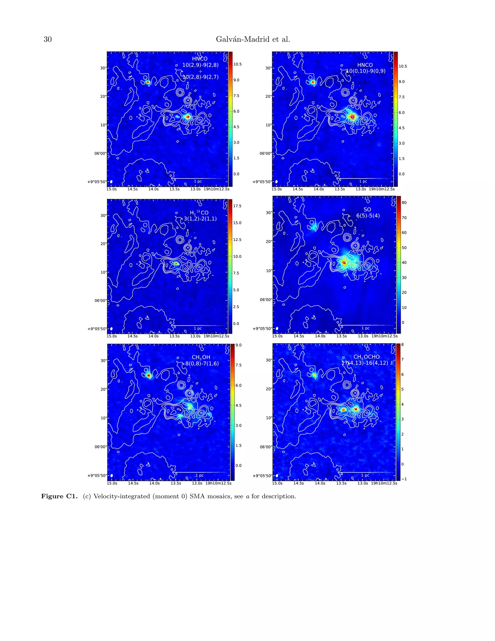 30

Galv´n-Madrid et al.
a

Figure C1. (c) Velocity-integrated (moment 0) SMA mosaics, see a for description.

 