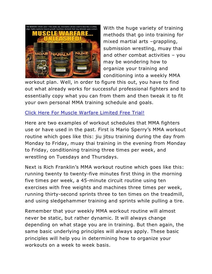 Muscle Warfare Mma Workout Plan Muscle Warfare Mma Workout Plan