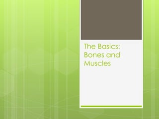 The Basics:
Bones and
Muscles
 