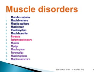 Muscular injuries | PPTX