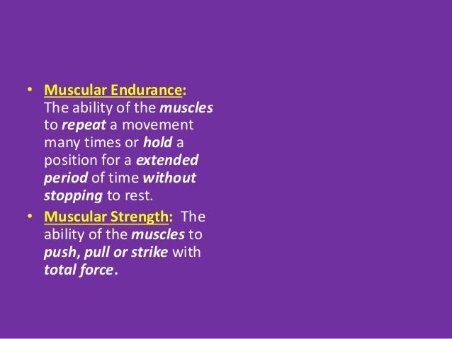 elevation bifald vidnesbyrd Muscular strength and endurance