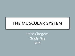 Muscular System Power point for fifth Graders | PPTX