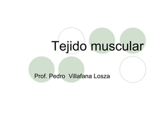 Tejido muscular
Prof. Pedro Villafana Losza
 