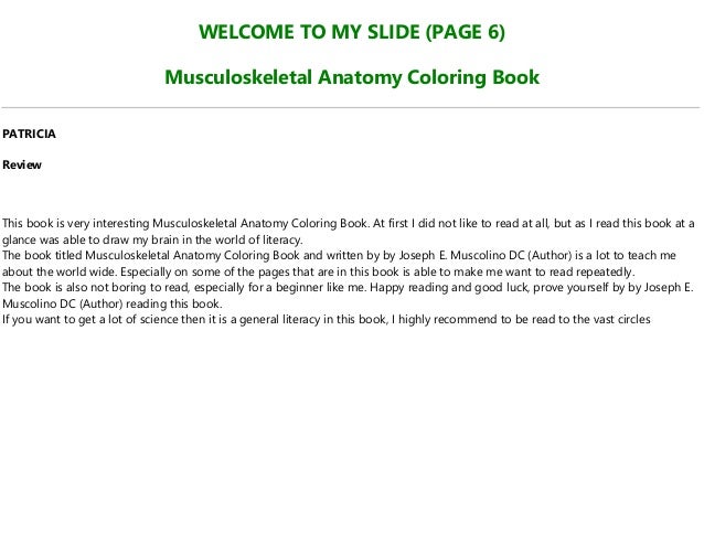 Download Ebook P D F Musculoskeletal Anatomy Coloring Book Full Pages
