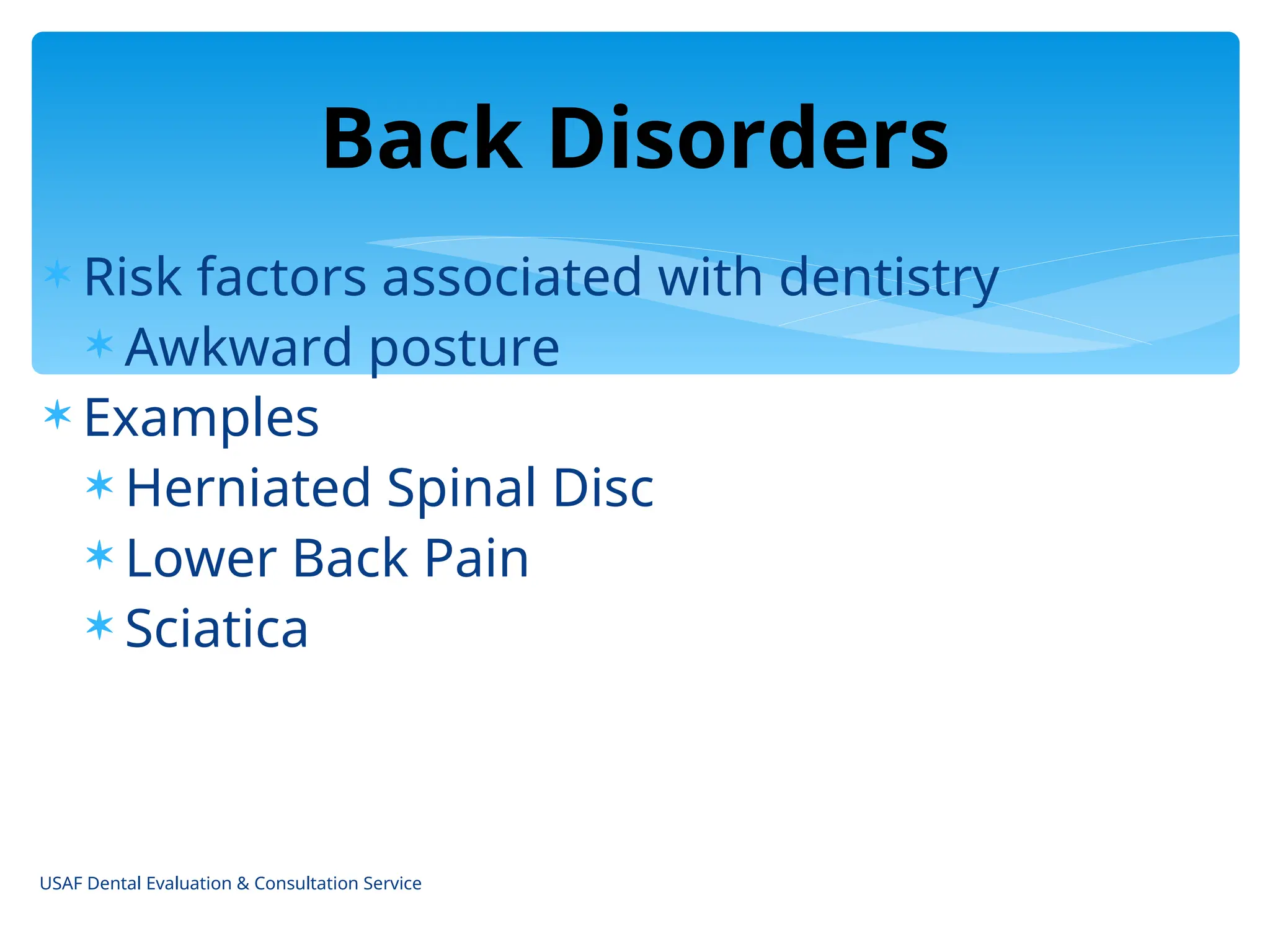 Musculoskeletal Disorders Dentistry.ppt