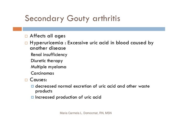 Osteoarthritis & Gouty Arthritis