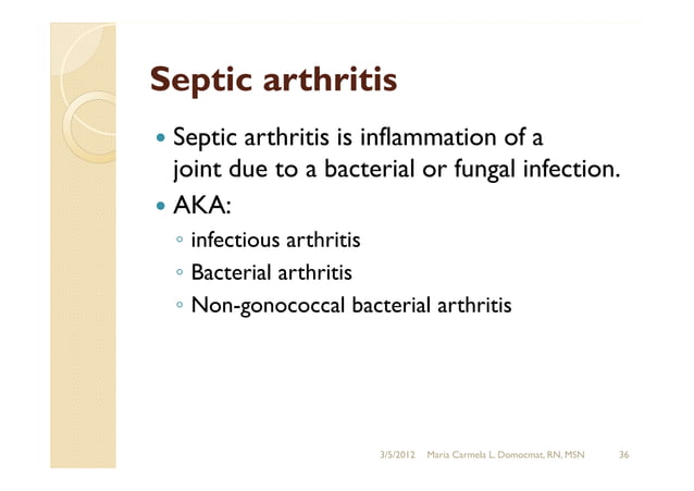 Bone and joint infections: Osteomyelitis, Septic Arthritis | PDF | Bone ...