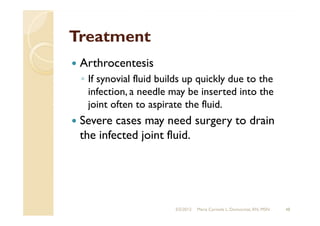 Bone and joint infections: Osteomyelitis, Septic Arthritis | PDF