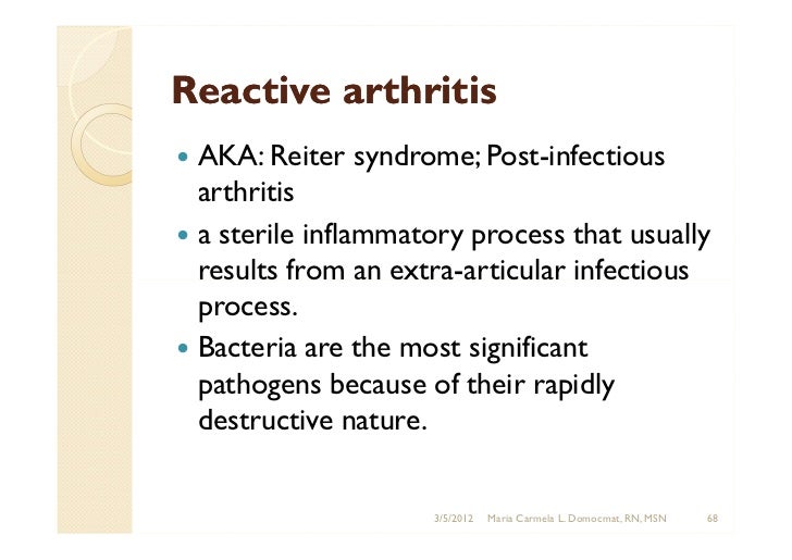 Bone and joint infections Osteomyelitis, Septic Arthritis