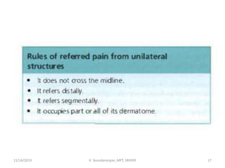 11/14/2019 K. Soundararajan, MPT, SRIHER 17
 