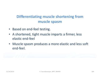 11/14/2019 K. Soundararajan, MPT, SRIHER 184
 