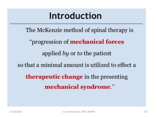 11/14/2019 K. Soundararajan, MPT, SRIHER 187
 