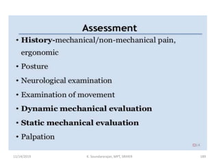 11/14/2019 K. Soundararajan, MPT, SRIHER 189
 