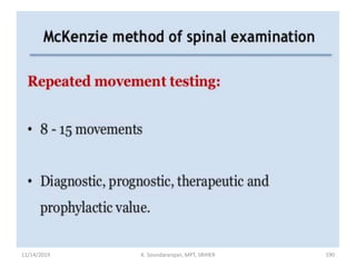 11/14/2019 K. Soundararajan, MPT, SRIHER 190
 