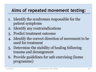 11/14/2019 K. Soundararajan, MPT, SRIHER 192
 