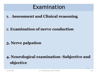 11/14/2019 K. Soundararajan, MPT, SRIHER 194
 