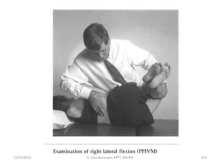 11/14/2019 K. Soundararajan, MPT, SRIHER 214
 