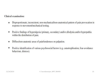 11/14/2019 K. Soundararajan, MPT, SRIHER 25
 