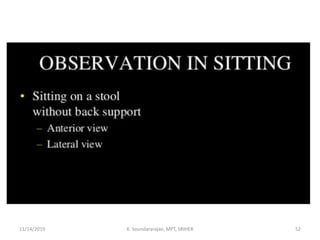 11/14/2019 K. Soundararajan, MPT, SRIHER 52
 